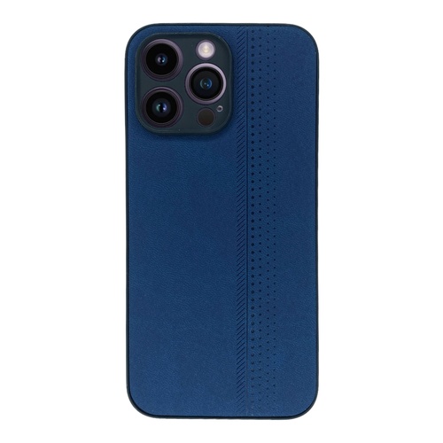 Ön Yüz İphone 14 Pro Max Kamera Korumalı Mavi Süet Kılıf