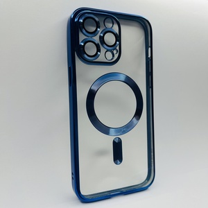 iPhone 14 Pro Max Mavi Kamera Korumalı MagSafe Kılıf
