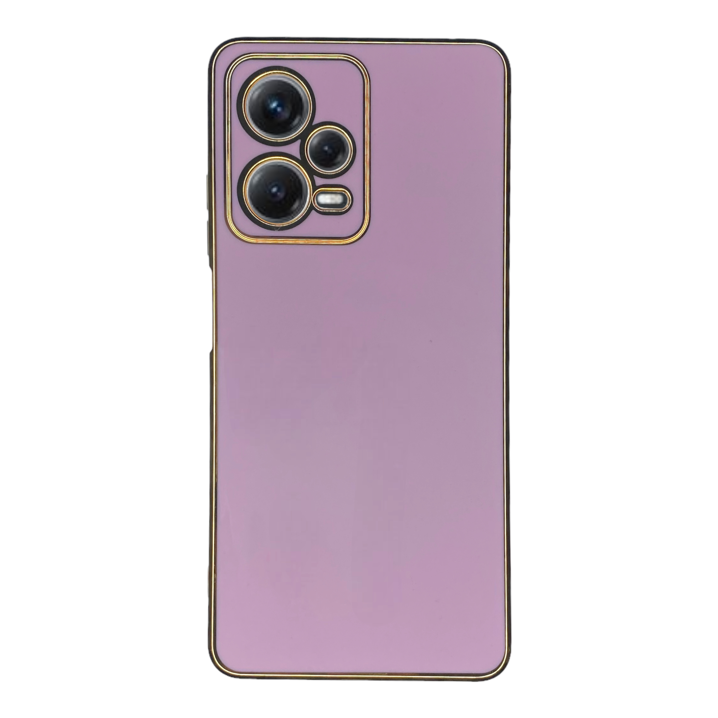 Xiaomi Redmi Note 12 Pro Bakır Detaylı Mor Parlak Silikon Kılıf