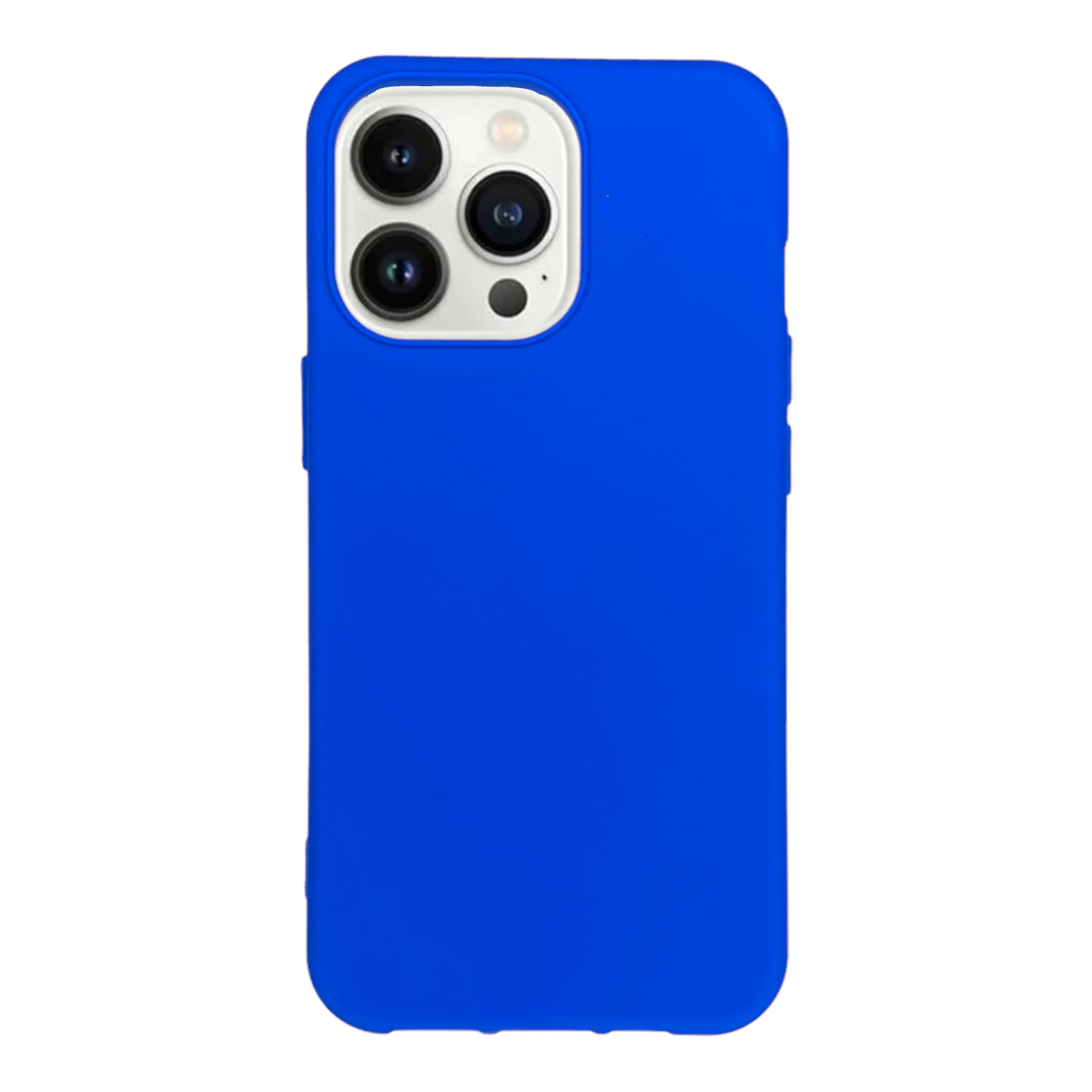 iPhone 13 Pro İçi Süet Tasarımı Koyu Mavi Silikon Kılıf